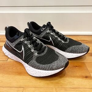 Nike React Infinity Run Flyknit 2 Running Shoes Men 13 Black Multicolor Athletic